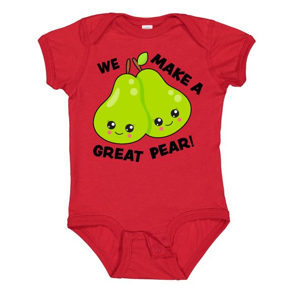 Inktastic We Make a Great Pear Valentine Girls Baby Bodysuit