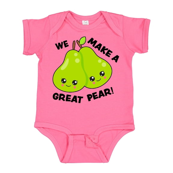 Inktastic We Make a Great Pear Valentine Girls Baby Bodysuit