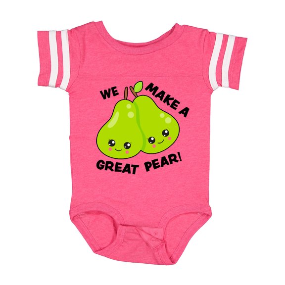 Inktastic We Make a Great Pear Valentine Girls Baby Bodysuit