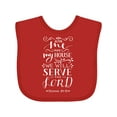 thumbnail image 1 of Inktastic We Will Serve the Lord Bible Verse Boys or Girls Baby Bib, 1 of 4