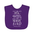 thumbnail image 1 of Inktastic We Will Serve the Lord Bible Verse Boys or Girls Baby Bib, 1 of 4