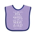 thumbnail image 1 of Inktastic We Will Serve the Lord Bible Verse Boys or Girls Baby Bib, 1 of 4