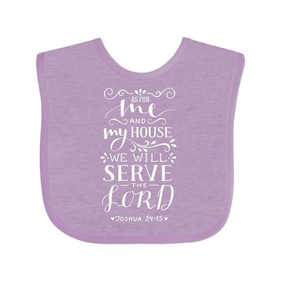 Inktastic We Will Serve the Lord Bible Verse Boys or Girls Baby Bib