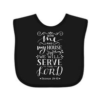 Inktastic We Will Serve the Lord Bible Verse Boys or Girls Baby Bib
