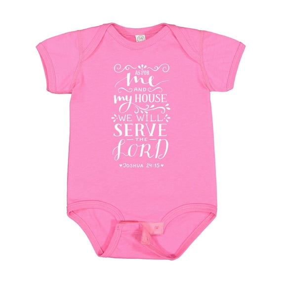 Inktastic We Will Serve the Lord Bible Verse Boys or Girls Baby Bodysuit