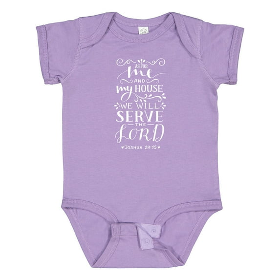 Inktastic We Will Serve the Lord Bible Verse Boys or Girls Baby Bodysuit