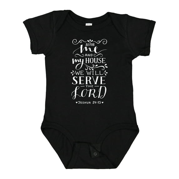 Inktastic We Will Serve the Lord Bible Verse Boys or Girls Baby Bodysuit