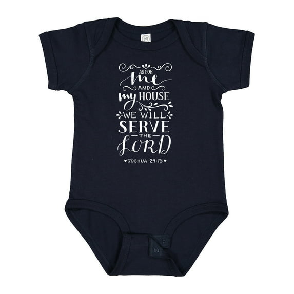 Inktastic We Will Serve the Lord Bible Verse Boys or Girls Baby Bodysuit