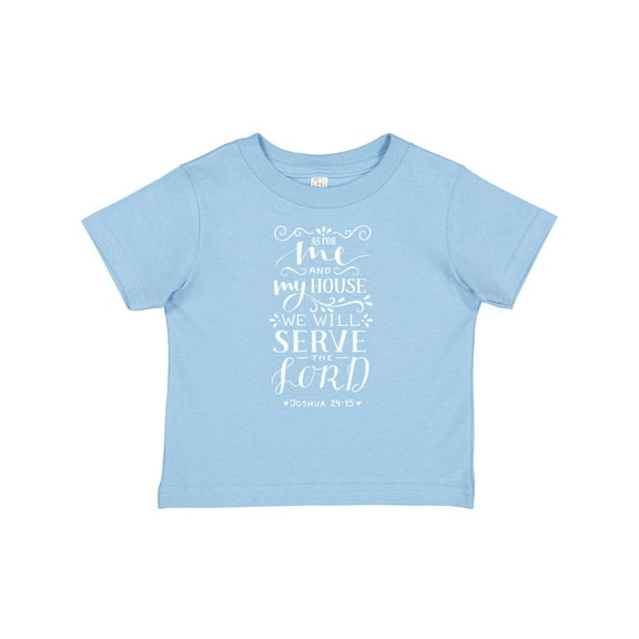 Inktastic We Will Serve the Lord Bible Verse Boys or Girls Baby T-Shirt