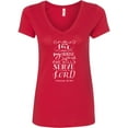 thumbnail image 1 of Inktastic We Will Serve the Lord Bible Verse Women's V-Neck T-Shirt, 1 of 5
