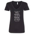 thumbnail image 1 of Inktastic We Will Serve the Lord Bible Verse Women's V-Neck T-Shirt, 1 of 5
