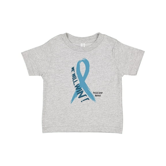 Inktastic We Will Win Against Prostate Cancer Ribbon Boys or Girls Baby T-Shirt