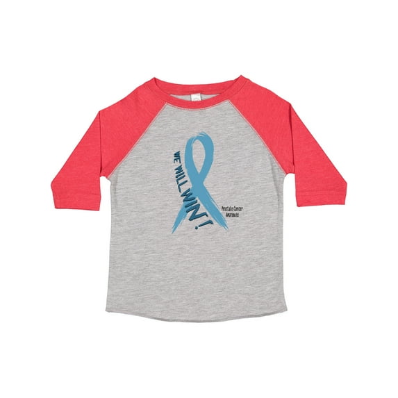 Inktastic We Will Win Against Prostate Cancer Ribbon Boys or Girls Toddler T-Shirt