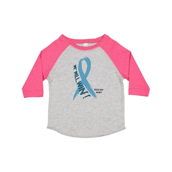 Inktastic We Will Win Against Prostate Cancer Ribbon Boys or Girls Toddler T-Shirt