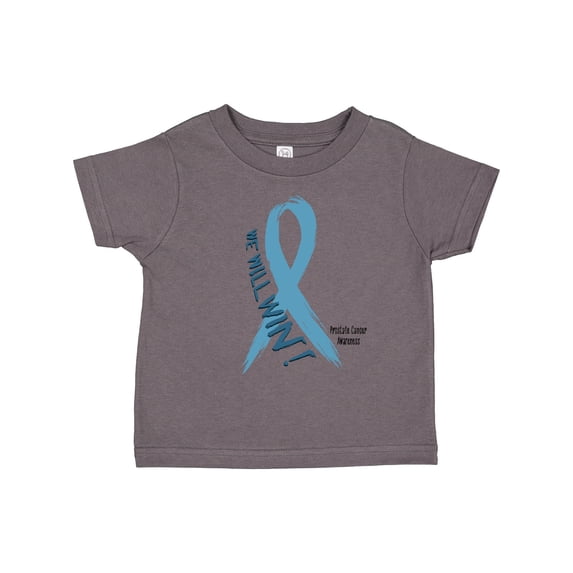 Inktastic We Will Win Against Prostate Cancer Ribbon Boys or Girls Toddler T-Shirt