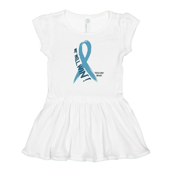 Inktastic We Will Win Against Prostate Cancer Ribbon Girls Baby Dress