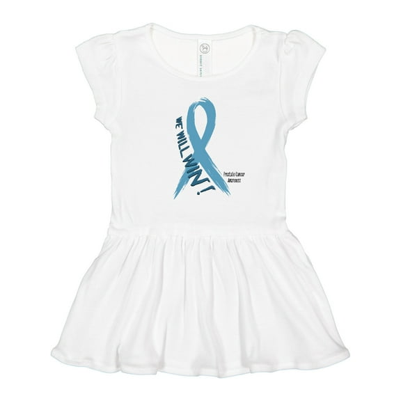 Inktastic We Will Win Against Prostate Cancer Ribbon Girls Toddler Dress