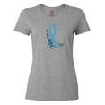 thumbnail image 1 of Inktastic We Will Win Against Prostate Cancer Ribbon Women's T-Shirt, 1 of 5
