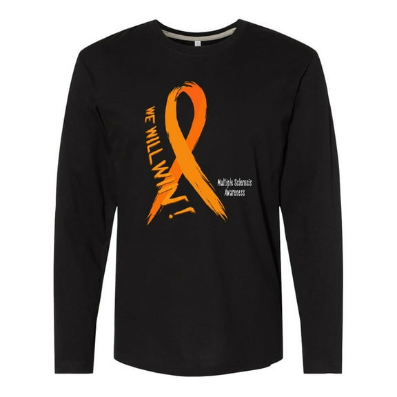 Inktastic We Will Win Multiple Sclerosis Awareness Long Sleeve T-Shirt