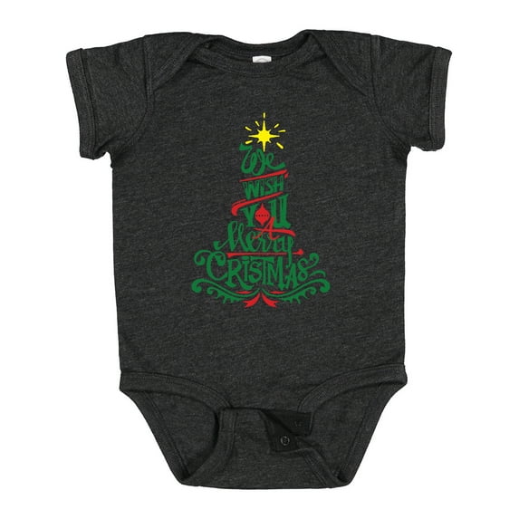 Inktastic We Wish You A Merry Christmas Boys or Girls Baby Bodysuit
