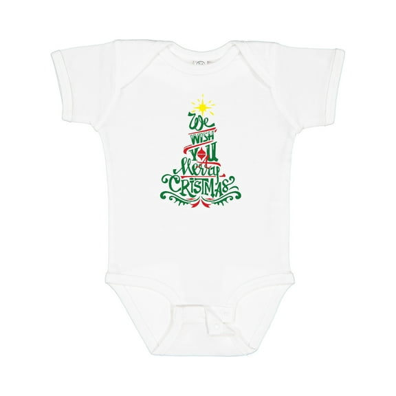 Inktastic We Wish You A Merry Christmas Boys or Girls Baby Bodysuit