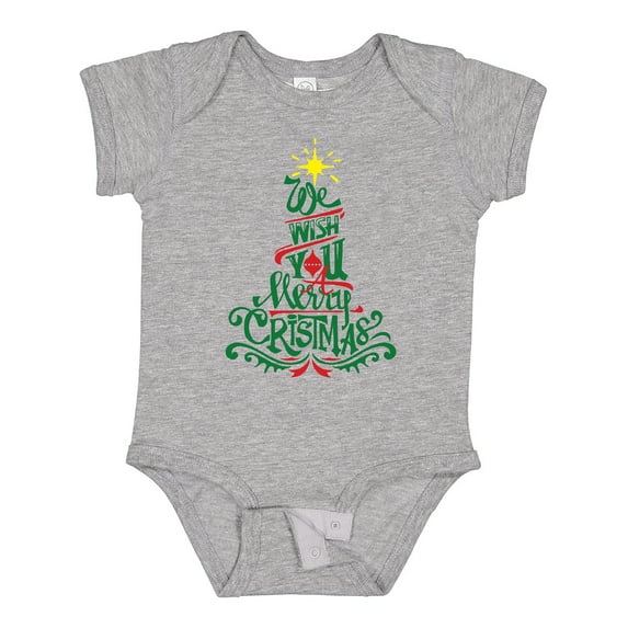 Inktastic We Wish You A Merry Christmas Boys or Girls Baby Bodysuit