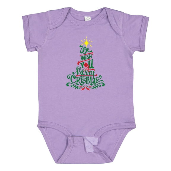 Inktastic We Wish You A Merry Christmas Boys or Girls Baby Bodysuit