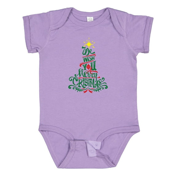 Inktastic We Wish You A Merry Christmas Boys or Girls Baby Bodysuit