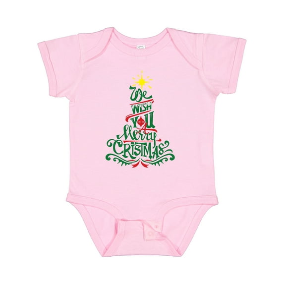 Inktastic We Wish You A Merry Christmas Boys or Girls Baby Bodysuit