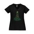 thumbnail image 1 of Inktastic We Wish You A Merry Christmas Women's Plus Size V-Neck T-Shirt, 1 of 5