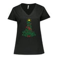 thumbnail image 1 of Inktastic We Wish You A Merry Christmas Women's Plus Size V-Neck T-Shirt, 1 of 5