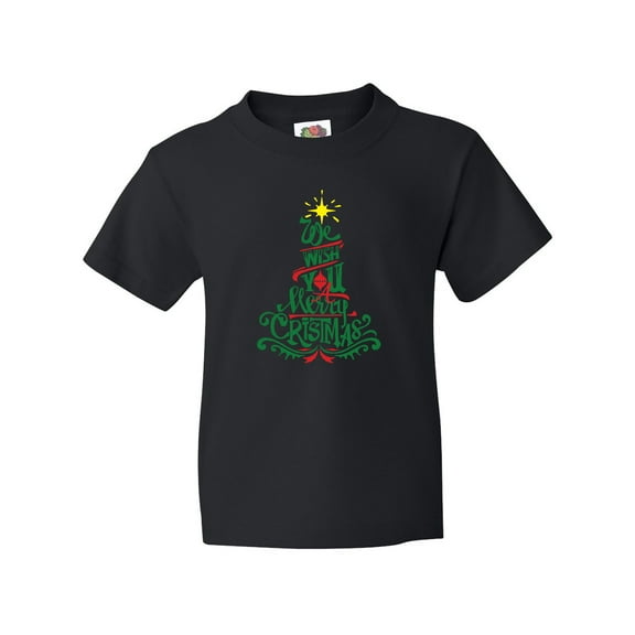Inktastic We Wish You A Merry Christmas Youth T-Shirt