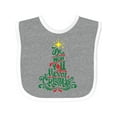 thumbnail image 1 of Inktastic We Wish You a Merry Christmas Boys or Girls Baby Bib, 1 of 4