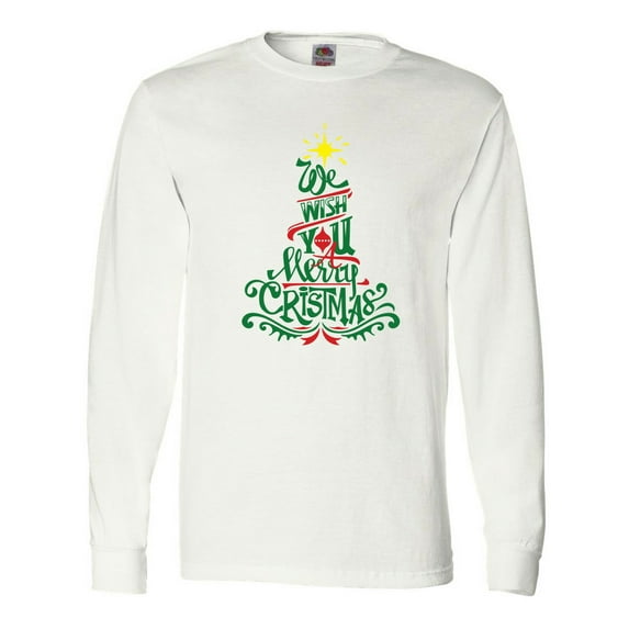 Inktastic We Wish You a Merry Christmas Long Sleeve T-Shirt
