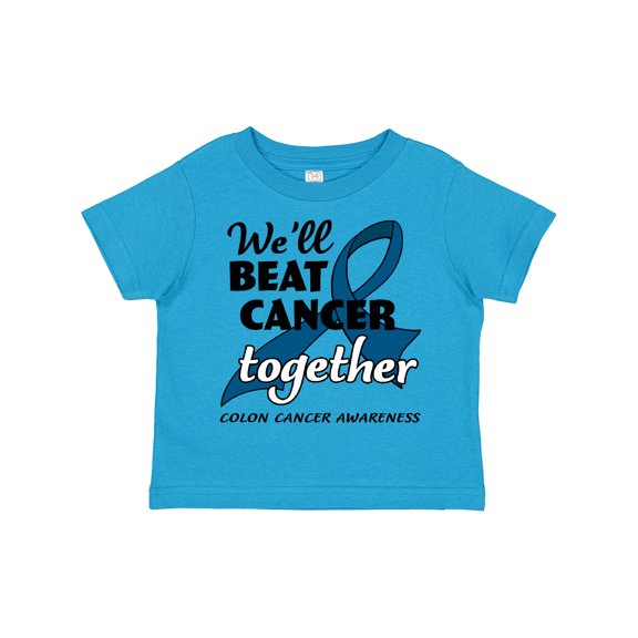 Inktastic We'll Beat Cancer Together- Colon Cancer Awareness Boys or Girls Toddler T-Shirt