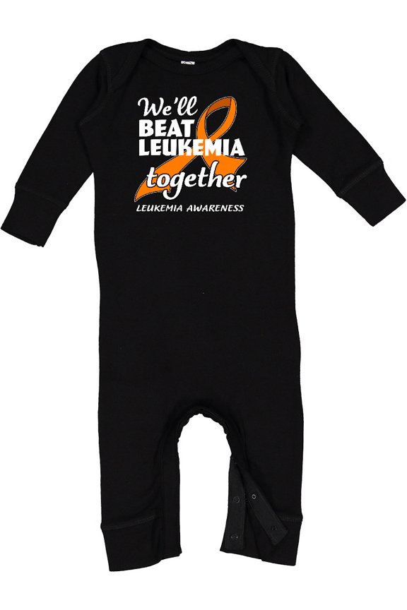 We'll Beat Leukemia Together Leukemia Awareness Baby Romper Coveralls