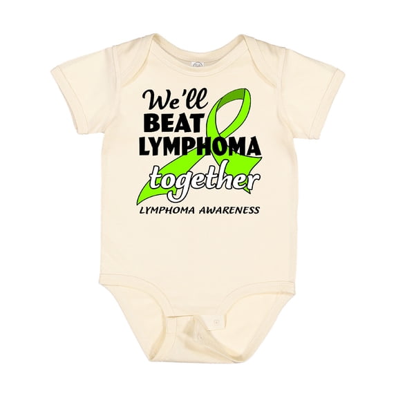 Inktastic We'll Beat Lymphoma Together Lymphoma Awareness Boys or Girls Baby Bodysuit