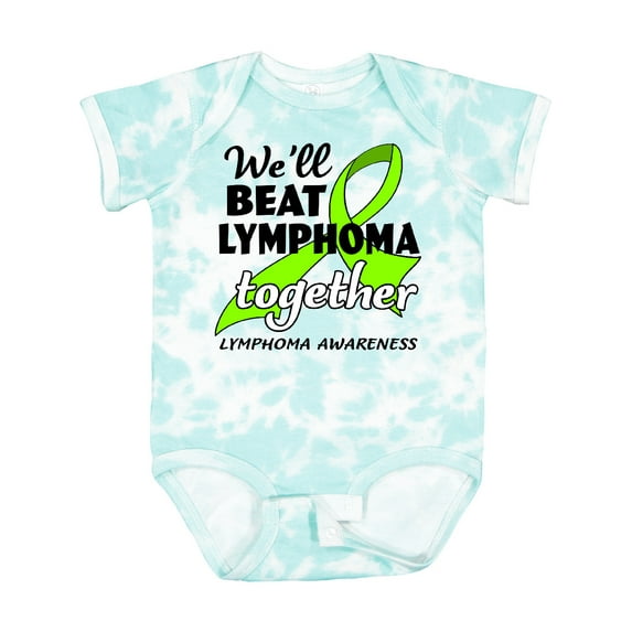 Inktastic We'll Beat Lymphoma Together Lymphoma Awareness Boys or Girls Baby Bodysuit