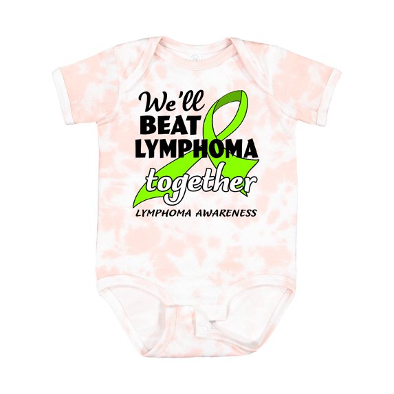 Inktastic We'll Beat Lymphoma Together Lymphoma Awareness Boys or Girls Baby Bodysuit