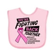 thumbnail image 1 of Inktastic We're Fighting Back Together- Breast Cancer Awareness Month Boys or Girls Baby Bib, 1 of 4