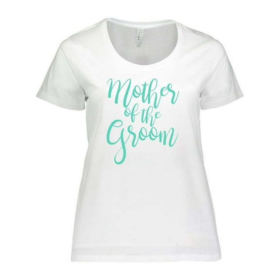 Inktastic Wedding Mother of the Groom in Teal Women's Plus Size T-Shirt