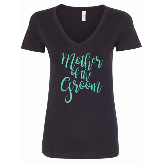 Inktastic Wedding Mother of the Groom in Teal Women's V-Neck T-Shirt