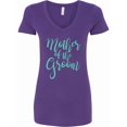 thumbnail image 1 of Inktastic Wedding Mother of the Groom in Teal Women's V-Neck T-Shirt, 1 of 5