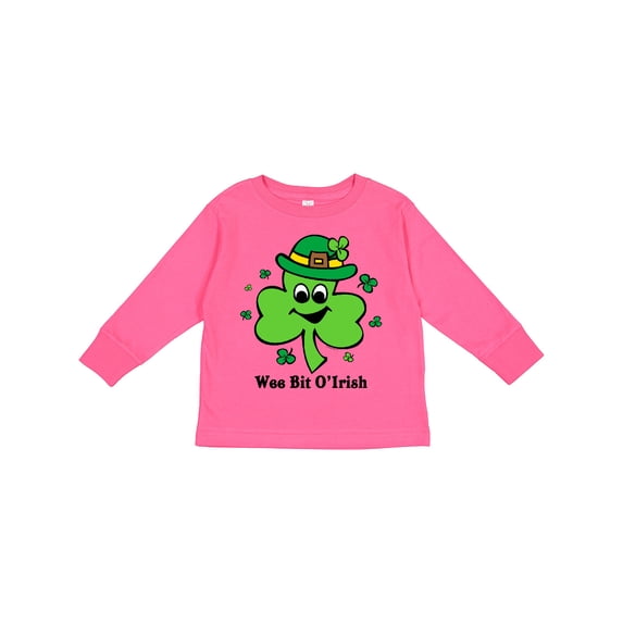 Inktastic Wee Bit O'irish Boys or Girls Long Sleeve Toddler T-Shirt