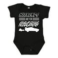 thumbnail image 1 of Inktastic Weekends Are for Racing Race Car Silhouette and Racing Flag Boys or Girls Baby Bodysuit, 1 of 5