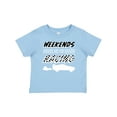 thumbnail image 1 of Inktastic Weekends Are for Racing Race Car Silhouette and Racing Flag Boys or Girls Baby T-Shirt, 1 of 5