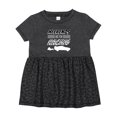thumbnail image 1 of Inktastic Weekends Are for Racing Race Car Silhouette and Racing Flag Girls Baby Dress, 1 of 5