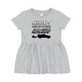 thumbnail image 1 of Inktastic Weekends Are for Racing Race Car Silhouette and Racing Flag Girls Baby Dress, 1 of 5
