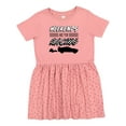 thumbnail image 1 of Inktastic Weekends Are for Racing Race Car Silhouette and Racing Flag Girls Toddler Dress, 1 of 5