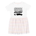 thumbnail image 1 of Inktastic Weekends Are for Racing Race Car Silhouette and Racing Flag Girls Toddler Dress, 1 of 5